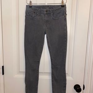 HELMUT LANG skinny jeans with zippers on ankles